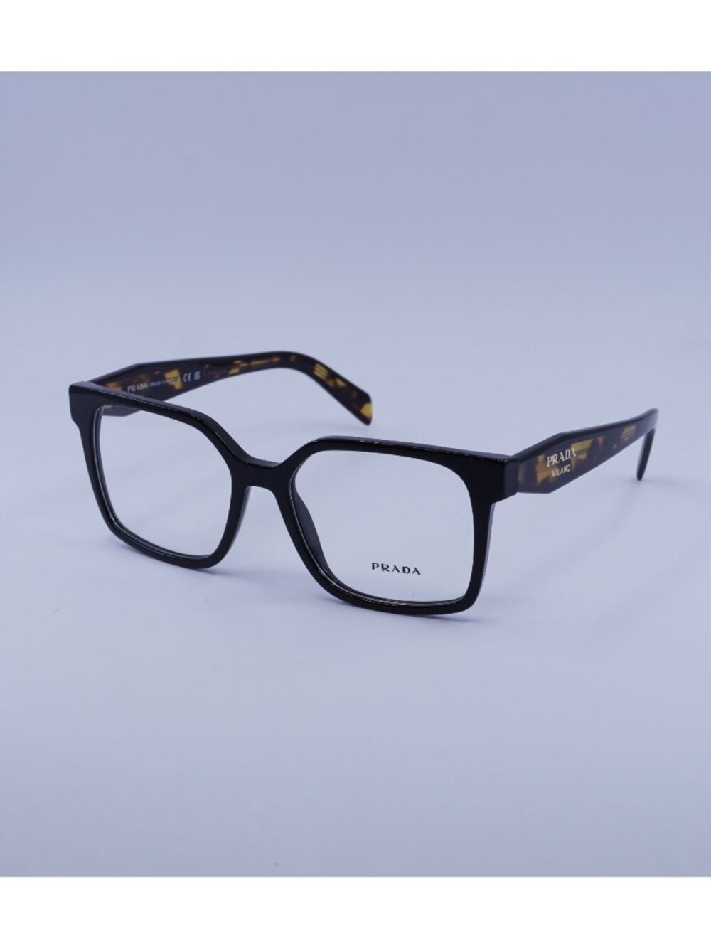 Prada PRB03V 3891O1 Eyeglasses Black 52mm Square Frame